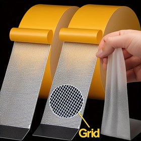 Resim 2 Adet Alın 1 Adet Ücretsiz - Yüksek Güçlü Çift Taraflı Bant, Halılar, Matlar, Duvar Kağıtları ve Balonlar İçin Uygun, Kaymaz, Su Geçirmez, Kalıntısız Sentetik Kauçuk Çift Taraflı Bant, 5.0 Metre Uzunlukta. 
