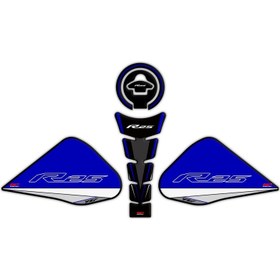 Resim GP Kompozit Yamaha R25 2015-2018 Uyumlu Tank Pad Seti Mavi 