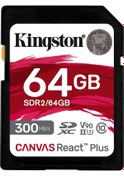 Resim Kingston Canvas React Plus SDR2/64GB SDXC UHS-II 64 GB Hafıza Kartı 