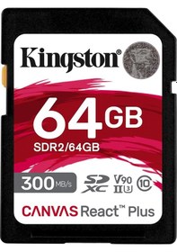 Resim Kingston Canvas React Plus SDR2/64GB SDXC UHS-II 64 GB Hafıza Kartı 