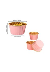Resim Dolphin Muffin Kağıt Karton Pembe Puantiyeli Cupcake Kek Kalıbı Kapsülü Kabı - 50 Adetlik 1 Paket 