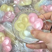 Resim 1 Adet El Yapımı Komik Şaka Oyuncak - 3 Pastel Renkli (Pembe/Sarı/Mor) Tabba Kedi Pati Sıkılabilir Oyuncak, Yumuşacık Materyal ve Şeffaf Kalp Şeklinde Tasarım - Yetişkinler, Arkadaşlar, Aile, Partiler & Hayvan Severler İçin Yenilikçi Hediye, Kedi Oyuncağı, Esprili Cihaz 
