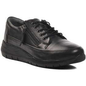 Resim Ayakmod 44355 Siyah Hakiki Deri Kadın Günlük Ayakkabı 001 