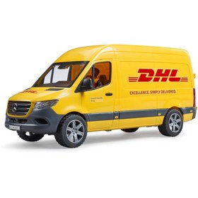 Resim My Reality Fashion Bruder Mb Sprinter Dhl Kamyonu + Sürücüsü BR02671 