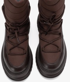 Resim Luvi Shoes Weld Kahverengi Cilt Kadın Kar Botu Kahverengi Deri 