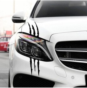 Resim Monster Pençe Sticker 30 Cm Siyah 