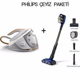 Resim Philips Perfectcare Buhar Kazanlı Ütü + Şarjlı Süpürge - Çeyiz Paketi 