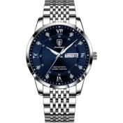 Resim Hanyang Gümüş Mavi Poedagar Erkekler Izle Lüks Iş Kuvars Erkek Kol Saati Su Geçirmez Aydınlık Tarih Hafta Çelik Kayış Üst Marka Adam Saatler (Yurt Dışından) 