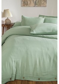 Resim Özdilek Nadia King Size Muslin Nevresim Takımı Mint 