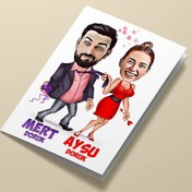 Resim Çok Romantiksin Karikatürlü Tebrik Kartı 