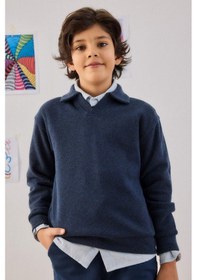 Resim Defacto Erkek Çocuk Apaş Yaka Sweatshirt G3672a825cwnv256 Lacivert-nv256 