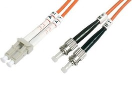Resim BC-FO-6LCST-05 Beek LC-ST Fiber Optik Patch Kablo, 5 metre, Multimode, 3.0mm Duplex, 62.5/125, OM 1, LSZH 