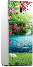 Resim Buzdolabı Sticker Kaplama Dolap Kaplama Etiketi Şelale Çiçek 