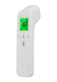 Resim Yaozixa İnsan/nesne Sıcaklık Ölçer, 3-5cm Mesafe, 3 Renkli Arka Işık, C/ F Dönüştürülebilir, Otomatik Kapanma, 32 Hafıza Değeri 