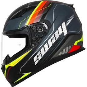 Resim Sway Sw816 Full Face Motosiklet Kaskı 64997 Titanyum 