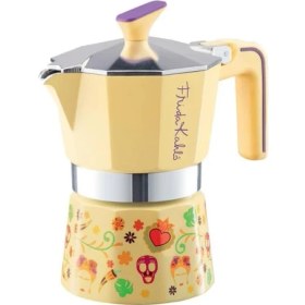 Resim Pedrini Frida Kahlo - 3 Cup Moka Pot Sarı 
