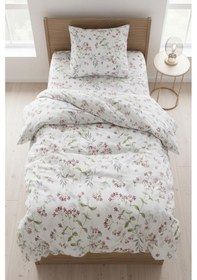Resim Floral Breeze %100 Pamuk Tek Kişilik Nevresim Takımı 160x220 Cm Beyaz 