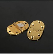 Resim Hangfox Yüksek Kaliteli Bakır Masraf Katlama Menteşi - Aşınma Ve Korozyona Dayanıklı, Uzun Ömürlü 2 Adet + 12 Vidalı 