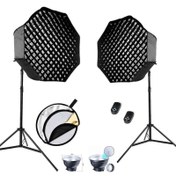 Resim Gdx HD-60W Led & 95 Octa Gridli Softbox 2'li Video Işık Seti 