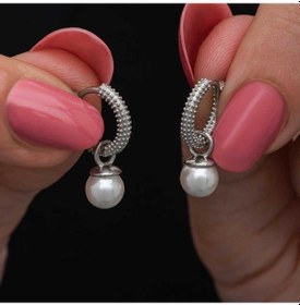 Resim Gümüş İnci Kadın Küpe Gold - Rose Gold 