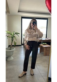 Resim Kahverengi Modal Kumaş Eşofman Alt Acı Kahverengi 