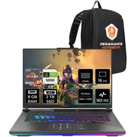 Resim ASUS Rog Strix G16 R9 8940HX 8GB 2TB SSD RTX5050/8GB 165Hz 16" WUXGA 