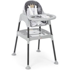 Resim Babydoor Panda & Mama Çalışma Masalı Pedli Mama Sandalyesi 3 İn 1 