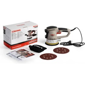 Resim Crown Eksantrik Zımpara Makinası 150 mm CT13395 | Bakır Sargılı Profesyonel Dairesel Zımpara Makinesi 450W 