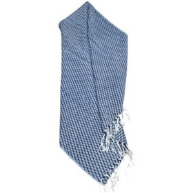 Resim Kara Tezgah Pamuk Santranç Desen Siyah Peştemal 100 180 