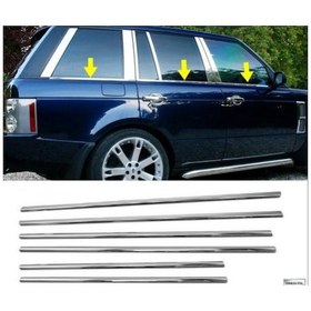 Resim Range Rover Vogue 2002-2012 L322 Cam Çıtası Paslanmaz Çelik Krom 