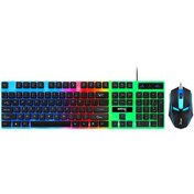 Resim Lennox LX-815 Kablolu RGB Oyuncu Klavye Mouse Set 