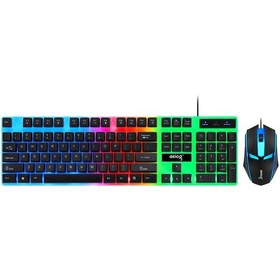 Resim Lennox LX-815 Kablolu RGB Oyuncu Klavye Mouse Set 