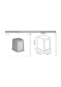 Resim Oömnipazar Vialli NP100M Gri Masa Üstü Peçete Dispenseri Peçeteli 