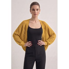 Resim Neden Tekstil Premium Ajurlu Ince Triko Bolero Hırka 