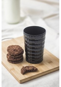 Resim Allegra Siyah Akrilik Bardak 6'lı Set 400 Ml Su, Meşrubat, Sunum Ve Kahve Yanı İçin Cam Değildir Kırılmaya Dayanıklı Siyah 