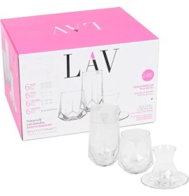 Resim 4 Adet Lav Alya 24 Parça Cam Çeyiz Seti 