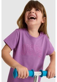 Resim U.s. Polo Assn. Kız Çocuk Menekşe Tişört Basic 50325631-vr037 Menekse 