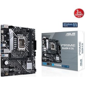 Resim Asus Prime B660M-K D4 DDR4 5333 MHz Micro ATX 1700p Anakart 
