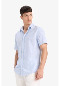 Resim Defacto Pamuklu Kısa Kollu Gömlek F6335ax25smbe429 Mavi 