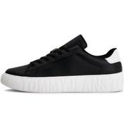 Resim TOMMY JEANS LEATHER OUTS Siyah Erkek Sneaker Tommy Hilfiger