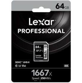 Resim Lexar Pro 1667X 64Gb Sdxc 250Mb/S Uhs-Iı Class 10 Sd Kart 