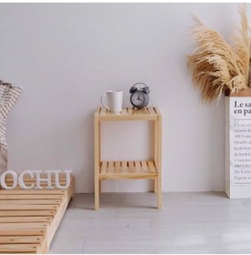 Resim Thewoodchaap 2 Katlı Masif Ahşap Yatak Odası Yanı Komodin Şifonyer 