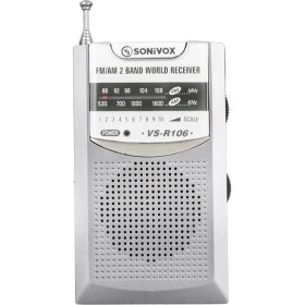 Resim Sonivox Gri Renk Cep Tipi Analog Fm Radyo VS-R106 (4887) 