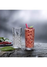 Resim Paşabahçe 4'Lü Dekorlu Meşrubat & Kokteyl Bardağı Timeless 52800 