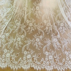 Resim 3 Metre Kirpik Dantel Kumaş Nakış Çiçekli Dantel Kirpik Kumaş Sıcak Satış DIY Dikiş Malzemesi Düğün Elbiseleri, Gelin Duvağı, Ev Dekoru için 