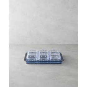Resim English Home Axel Akrilik 6 Bölmeli Kahvaltılık 25x35 cm Mavi 