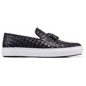 Resim Siyah Örgü Püsküllü Sneaker Erkek Ayakkabı -8381- 
