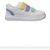 Resim Cool Arel Beyaz Cırtlı Renkli Hafif Kız Çocuk Sneakers Ayakkabı Beyaz 