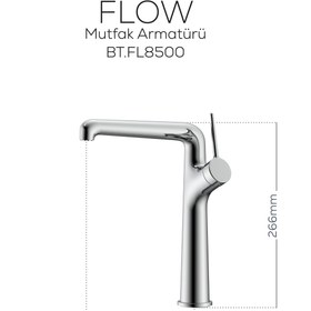 Resim Flow Mutfak Armatürü Krom 