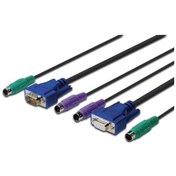 Resim Digitus Ds 19122 3 Mt Ps/2 Vga Klavye Mouse Kvm Swıtch Kablosu 
